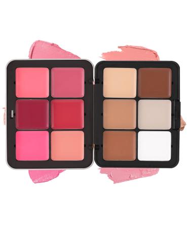 Horuili® Concealer Palette, 12 Colors Blush Palette, Full Coverage Makeup Palette, Waterproof Concealer Palette, Long Lasting Blush Concealer Palette