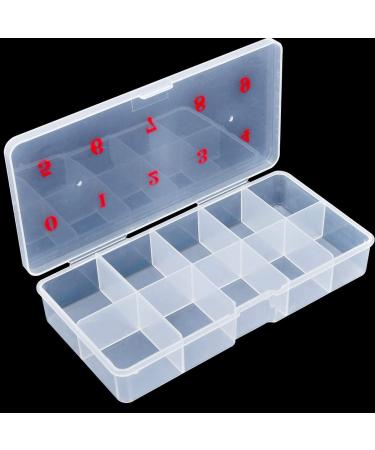 Tixqeaif 4Piece 10 Transparent False Tips Rhinestone Glitter Storage Container Numeral Grid Boxes - Buy Online on GoSupps.com