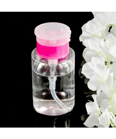 Nail Varnish Remover Pump Bottle Dispenser The Gel Bottle Nail Polish Remover Dispenser Empty Clear Push Down Bottle Plastic Pump Liquid Container Rosy 180ml - Buy Online on GoSupps.com