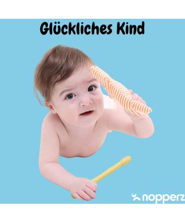 Nopperz Toothing Aid Double Pack - BPA-Free Silicone Bite Rings & Tubes for Baby Teething Relief - Colorful Purple & Blue - Buy Online on GoSupps.com