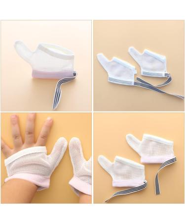 Healifty Adjustable Baby Thumb Brace Gloves - 2 Pairs Infant Anti-Sucking Mittens - Thumb Splint for Kids - Pink Black 12x7.5x0.5cm - Buy Online on GoSupps.com