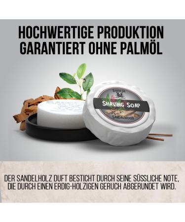 Barbear Shaving Soap de Luxe | 100g Jumbo Size | Vegan Razor Cream Alternative | Handmade Sandalwood Foam Formula - Buy Online on GoSupps.com