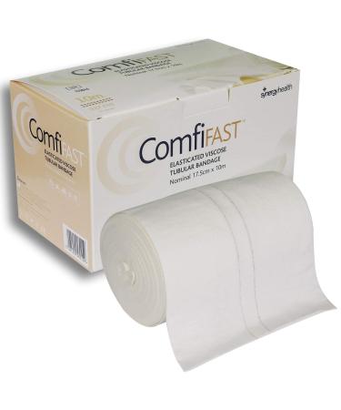 Comfifast Elasticated Tubular Stretch Viscose Bandage - for Adult Trunk Beige Line 17.5cm (for Limb Circumference 50-120cm) - 10m Roll Beige - (17.5cm) x 10m