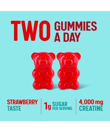 Buy Creatine Gummies - 200 Gummies | Strawberry Flavor 4000mg/Serving Fast Absorption Creatine Supplement for Lean Muscle Growth - Buy Online on GoSupps.com