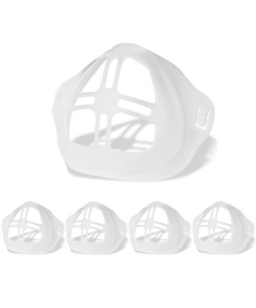 Face Bracket for Mask 3D Silicone Mask Bracket for Comfortable Mask Wearing | Mask Accessory Mask Bracket Internal Support Frame Lipstick Saver (5 Pack)