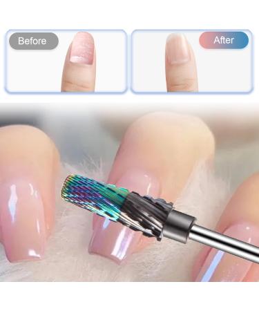Mesee 5 in 1 Pro Nail Drill Bit 3/32" Shank Tapered Barrel Nail Bit Tungsten Steel Nail File Drill Bit for Manicure Pedicure Acrylic Hard Gel Nails Art Polishing Cuticle Removal - Buy Online on GoSupps.com