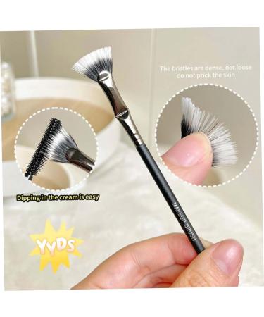 2Pcs Angled Mascara Fan Brush Set for Lashes - Eyelash Makeup Brushes for Perfect Application - Buy Online on GoSupps.com