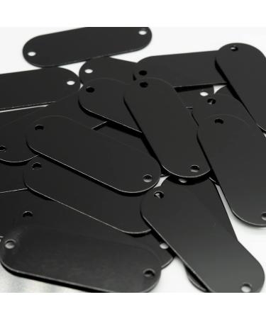 StayMax Aluminum Engraving Blanks Tags Stamping Blanks Tags with 2 Holes 25 Pack (Black) - Buy Online on GoSupps.com