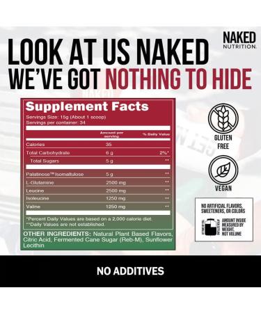 NAKED Cherry Lime Pre Workout & BCAA Bundle Vegan Clean Energy (30 Servings) + 2:1:1 BCAA Powder (34 Servings) for Performance & Recovery - Buy Online on GoSupps.com