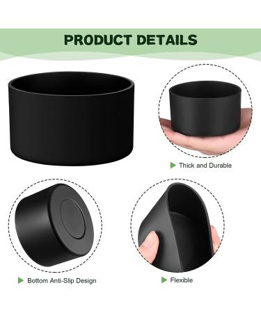 Silicone Sleeve Bottom Base Set for 16 oz Spray Bottles - Anti Slip & Washable Rubber Covers - Fits 12 to 24 oz Water Bottles (Grey/Black/White) - Buy Online on GoSupps.com