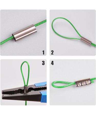 JSHANMEI 100pcs Double Barrel Crimp Sleeves | Brass Copper Crimping Sleeve Tubes for Fishing Line | Inner Dia 1.8mm - Buy Online on GoSupps.com