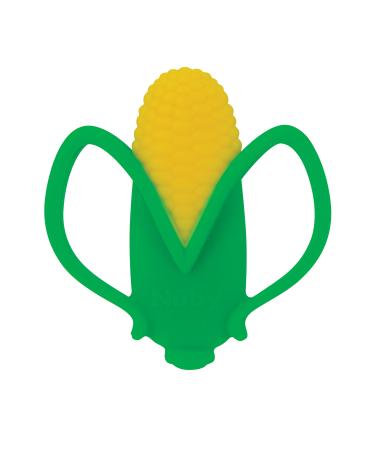 Nuby Veggie Teether for Teething Relief - Soft BPA-Free Baby Teething Toy - 3+ Months - Corn