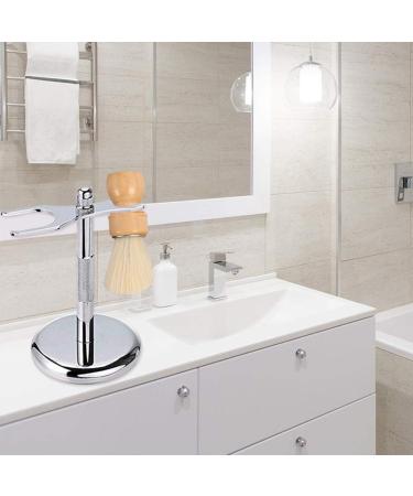 Durable Stainless Steel Razor Holder & Shaving Brush Organizer for Men - Fashionable & Practical 7x15cm Silver - Buy Online on GoSupps.com