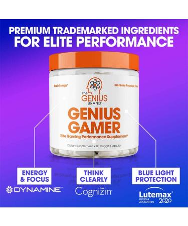 Genius Gamer Focus & Brain Booster - 80 Capsules for Enhanced Concentration & Cognitive Performance - Buy Online on GoSupps.com