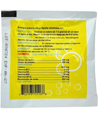 Gomalito y m s Rehydrating Supplement with Electrolytes B Vitamins & Caffeine Instant Energy & Fast Recovery Orange Flavor 25 Sachets x 7.5g Made in USA - Buy Online on GoSupps.com