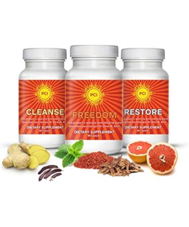 PCI Wellness Freedom Cleanse Restore Dr. Omar Amin's Cleanse for Parasite Digestive Health Energy Support & Immune Support - 30-Day Supply 60ct Vegetarian Capsules