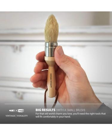 Small Chalk and Wax Brush Set - 2 Brushes Stencil Kit for Furniture Craft Projects - Buy Online on GoSupps.com