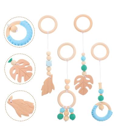 iBaseNice 4pcs Stroller Yarn Bead Pendant Rattles Crib Hanging Set - Buy Online on GoSupps.com