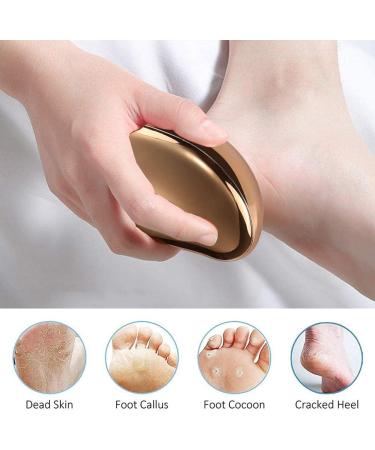 ProBytes Nano Glass Foot Filer/Scraper - High Density Crystal Scrub Exfoliate Wet/Dry Use Targets Heel Cracks Dead/Hard Skin Callus/Corns Pedicure Beauty Care Salon Spa Rinse - Rose Gold - Buy Online on GoSupps.com