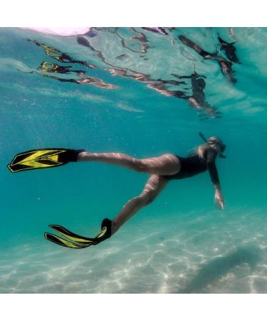 SIER Soft Silicone Full-Foot Swim Fins | Efficient Thrust | Tight Fitting | Yellow | EUR 39-40 US Men 6-7 Women 7-8 - Buy Online on GoSupps.com