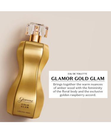 O BOTICARIO Glamour Gold Glam Eau de Toilette Long-Lasting Sweet and Floral Fragrance Perfume for Women 2.5 Ounce - Buy Online on GoSupps.com