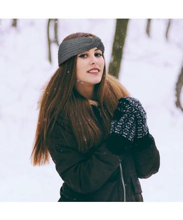 Chalier Winter Headbands for Women - 4 Pack Knitted Ear Warmer Headband with Crochet Bow Twist - Blue (06 Multicolor) - Buy Online on GoSupps.com