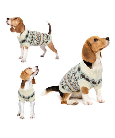 Hjumarayan dog sweater - boho dog sweater medium -sized dog Christmas sweater dog beautiful dog sweater thick dog sweater dogs sweater dog sweater French bulldog (white xxl) xxl white