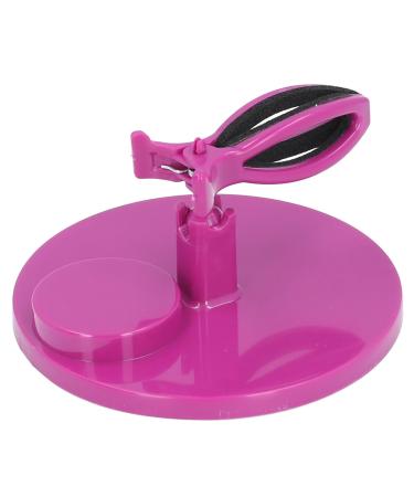 Sonew Anti Spill Nail Polish Bottle Holder Handsfree Adjustable Angle Nail Polish Bottle Clamp Nail Art Tool for Home Salon (Purple)