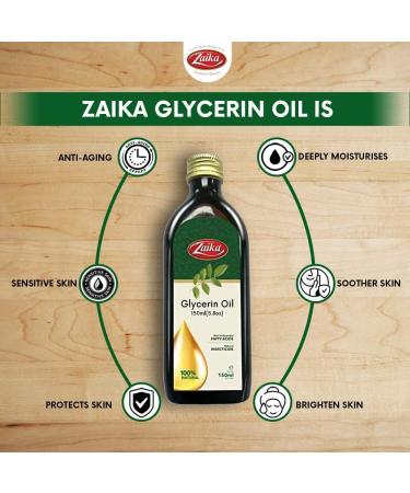 Zaika Glycerine Liquid 150ml - All-Natural & Organic Oil - Essential Oils - Buy Online on GoSupps.com