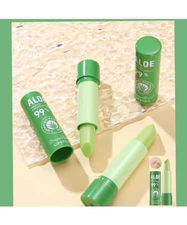4 Pcs Aloe Vera Color Changing Lipstick - Long-Lasting Moisturizing Lip Balm for Women | Nutritious Temperature-Responsive Magic Lip Stick - Buy Online on GoSupps.com