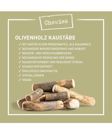 Chewies Olive Wood Chewing Bone Dog Toy - 100% Natural Durable Size M (Up to 20 kg) - Low Risk Dog Accessory - Buy Online on GoSupps.com