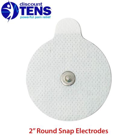Premium TENS Electrodes - 2 Round Replacement Pads for TENS Units | Snap TENS Unit Electrodes (5 Pair - 10 Electrodes) | Best Price - Buy Online on GoSupps.com