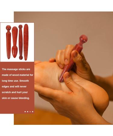 Buy Healvian 4PC Thai Massage Sticks - Wooden Reflex Zone & Acupressure Pencils for Deep Tissue Relief - Ideal for Travel - Buy Online on GoSupps.com