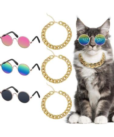 JETTINGBUY Pet Accessories: Cat & Dog Glasses, Necklaces, Photo Props - 6 Piece Set - Buy Online on GoSupps.com