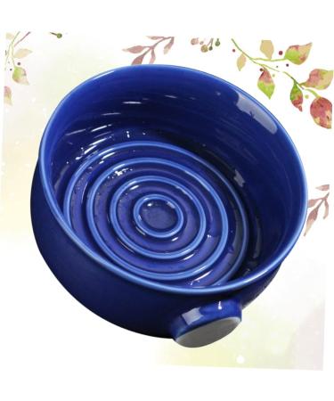 Beavorty Antique Shaving Shell - 2 Pack Ceramic Razor Cup for Shaving Brush & Foam - 11.5x11.5cm - Blue - Buy Online on GoSupps.com