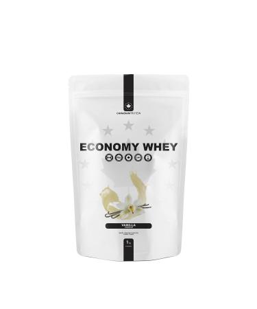 Canadian Protein Economy Whey 21g of Protein | 250g of Vanilla Flavoured Low Carb Keto Friendly Workout Recovery Protein Shake Vanilla 250g