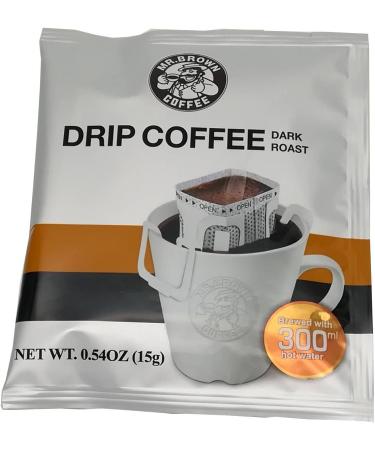 Mr. Brown Drip Coffee 100% Arabica Beans in Selected Dark Roast Flavor Ready to Make Comfort Coffee 10x15g 12 Counts - Buy Online on GoSupps.com