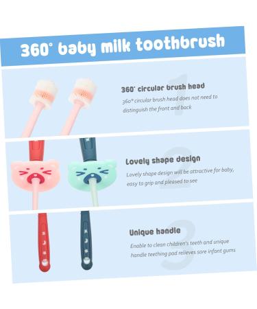 Hoement 2-Piece 360 Baby Toothbrush Set - Silicone Bristle Children's Oral Care Tools - Buy Online on GoSupps.com