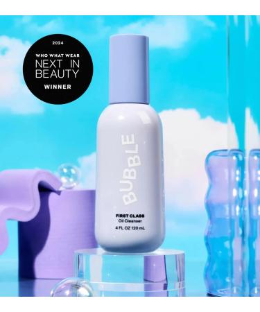Bubble Skincare First Class Face Oil Cleanser - Facial Cleansing Oil + Makeup Remover Enriched with Rosehip Seed Oil + Sunflower Seed Oil to Nourish + Soothe Skin (4 fl oz) - Buy Online on GoSupps.com