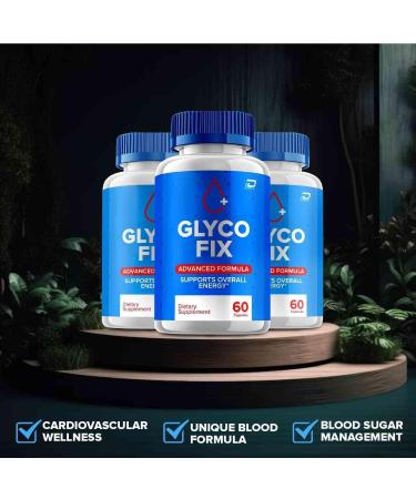 Glyco Fix Capsules - GlycoFix Advanced Supplement All Natural Formula to Maintain Healthy Levels Maximum Strength Daily Formula Gyco Fix Capsules Reviews 1 Pack - Buy Online on GoSupps.com