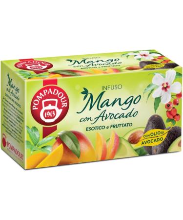  Pompadour Pompadour | Mix Mango Fruits and Avocado Oil | Apple Infusion Avocado Oil White Hibiscus - 3 x 20 Filters (150 Gr) | Herbal Tea - Buy Online on GoSupps.com