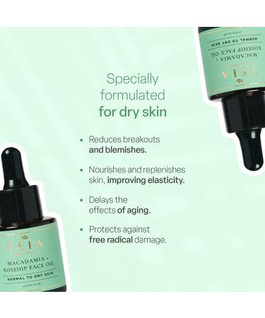 TEIA Cosmetics Natural Nourishing Facial Oil for Dry Skin with Rosehip Oil - Non-Toxic Vegan & Cruelty-Free - Buy Online on GoSupps.com