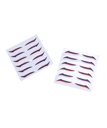 FRCOLOR FRCOLOR 12 Pairs Glitter Eyeliner Strips Cosmetic Double Eyelid Strips Reusable Eye Stickers Moment Eye Makeup Stickers for Women