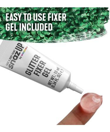 Snazaroo Bio Glitter Kit - Silver Biodegradable Face and Body Paint 5g + Fixer - Buy Online on GoSupps.com