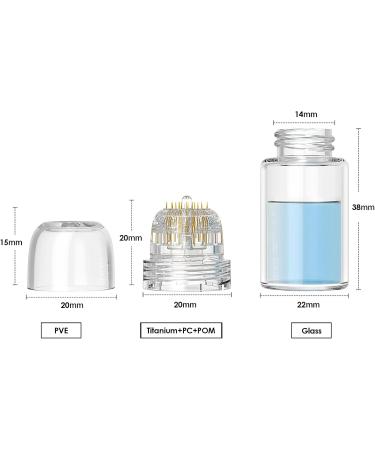 Hydra Needle 20 Derma Stamp Microneedling Pin Length 1.5 mm Serum Applicator Bottle Reusable for Anti-aging Skin Care Hair Beard Growth Stimulation - Buy Online on GoSupps.com