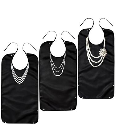 HACLEN 3 Pack Adult Bibs Waterproof Bibs with Crumb Catcher Washable & Reusable Clothing Protectors Gifts for Women Mom 1