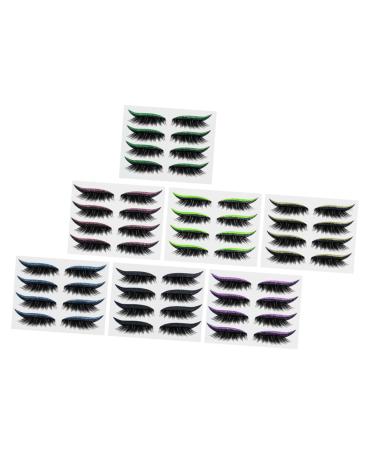POPETPOP 28 Pairs Glitter Eyeliner Waterproof Tape Fake Eyeliner Stickers Eyeliner Tape Stickers With Wings 1 count (Pack of 1) As Shown 1