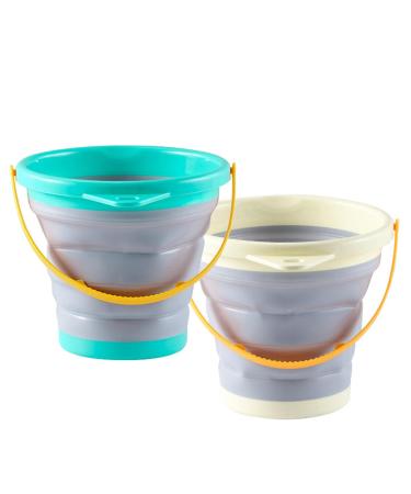Foldable Pail Bucket | Sand Pail - Beach Bucket Sand Buckets Folding Bucket Easter Bucket for Kids Camping Frifer