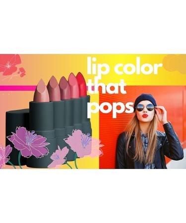 Pure Ziva Cranberry Red Deep Fuchsia Pink Matte Lipstick - Moisturizing, Paraben and Cruelty Free - Buy Online on GoSupps.com
