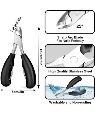 Onperpoe Toe Nail Clippers for Thick Nails with Soft Handle Professional Nail Scissors for Toenails Wide Jaw Opening Toenail Clippers Heavy Duty Toenail Clipper Nail Scissors for Women Men Seniors - Buy Online on GoSupps.com